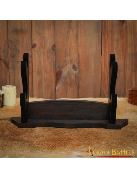 Support de bureau pour 2 épées ou haches