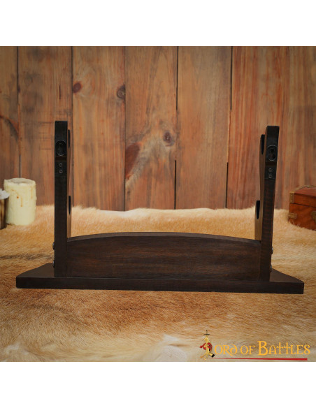 Support de bureau pour 2 épées ou haches