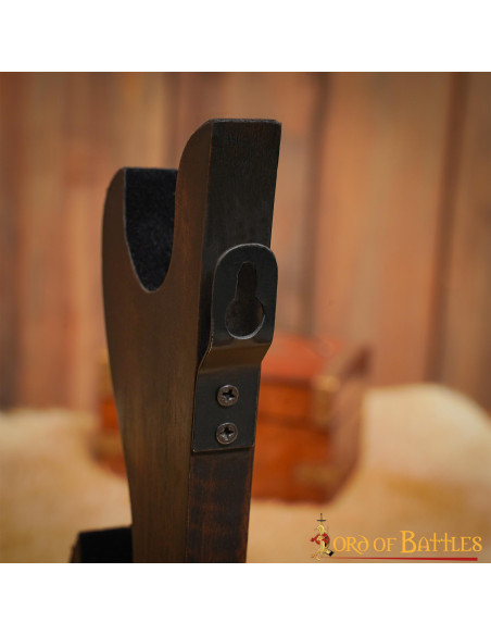 Support de bureau pour 2 épées ou haches