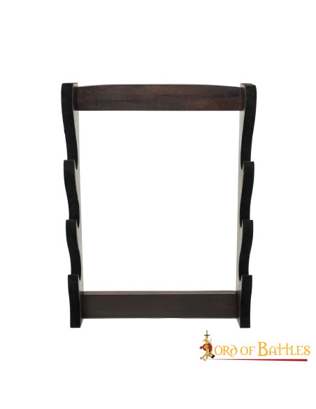 Support mural pour 3 épées ou haches