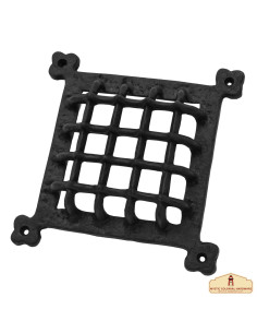 Baie vitrée de porte médiévale en fer forgé 2