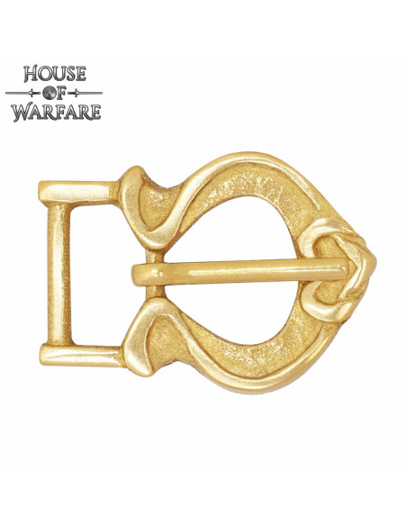 Boucle médiévale en laiton massif