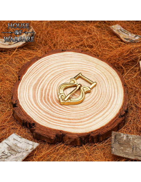 Boucle médiévale en laiton massif