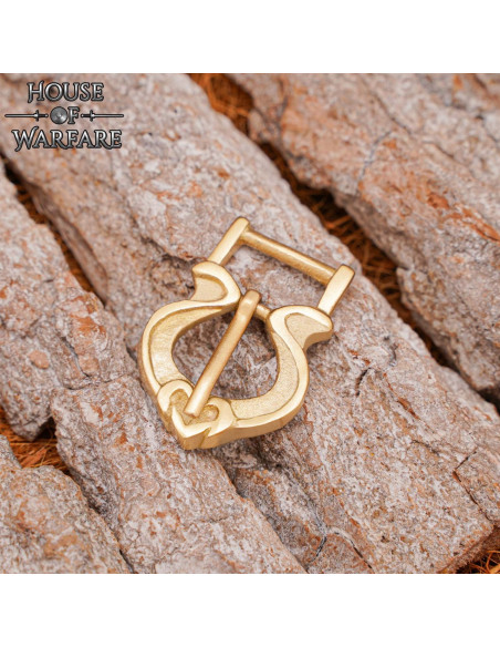 Boucle médiévale en laiton massif