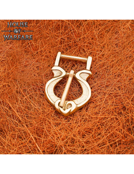 Boucle médiévale en laiton massif