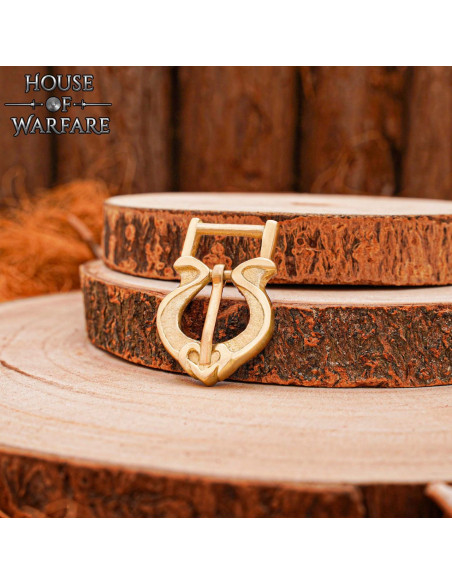 Boucle médiévale en laiton massif