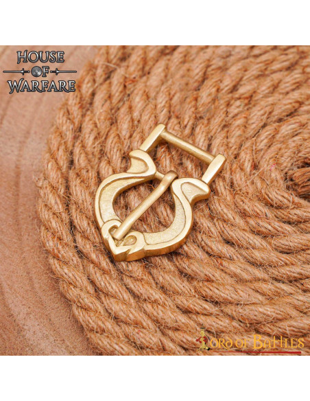 Boucle médiévale en laiton massif