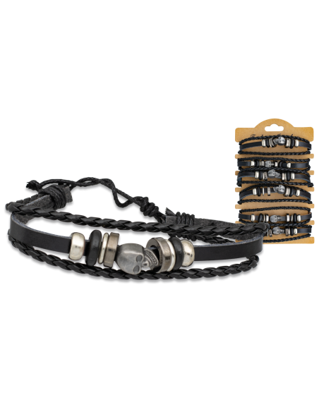 Bracelet en similicuir orné d'une...