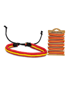 Bracelet en similicuir décoré du drapeau de l'Espagne