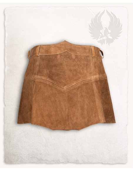 Jupe en cuir suédé marron modèle Nuala