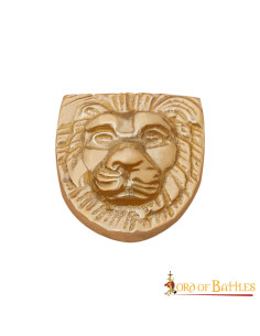 Feuille de laiton à décor de tête de lion