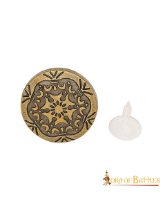 Feuille décorative en laiton antique, motif floral