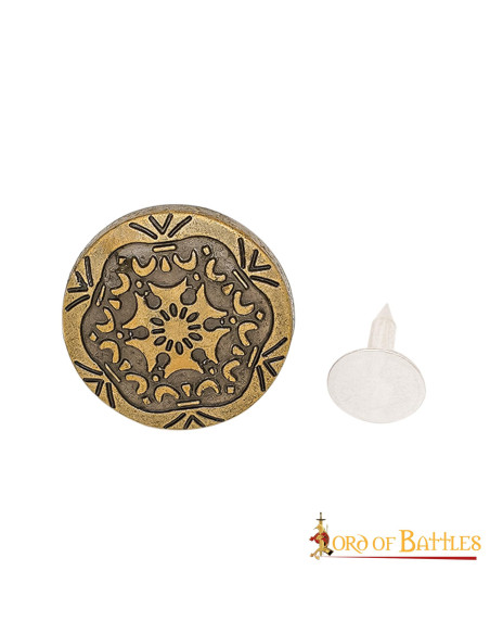 Feuille décorative en laiton antique,...