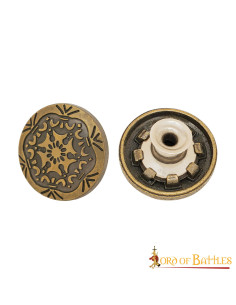 Feuille décorative en laiton antique, motif floral 2