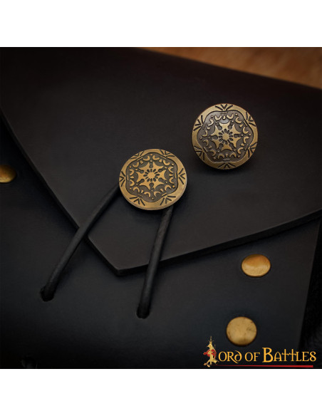 Feuille décorative en laiton antique,...