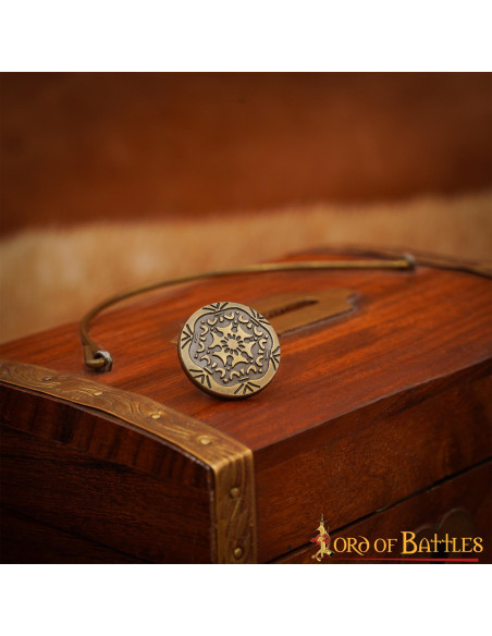 Feuille décorative en laiton antique,...