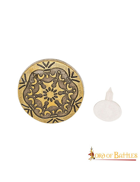 Feuille décorative en laiton antique,...