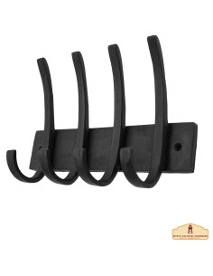 Portemanteau mural rustique en fer forgé