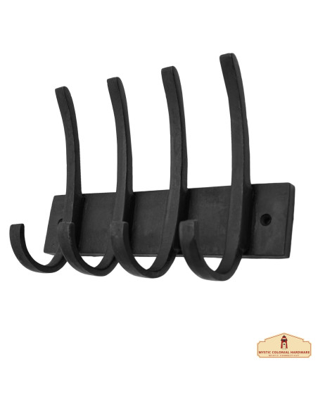 Portemanteau mural rustique en fer forgé