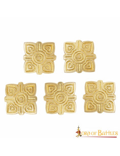 Pack de 5 ornements de ceinture Viking en laiton