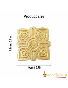 Pack de 5 ornements de ceinture Viking en laiton 2