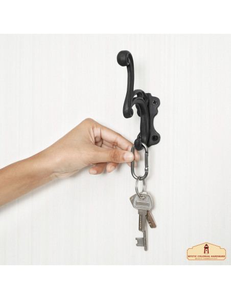 Lot de 2 crochets muraux (fonte)