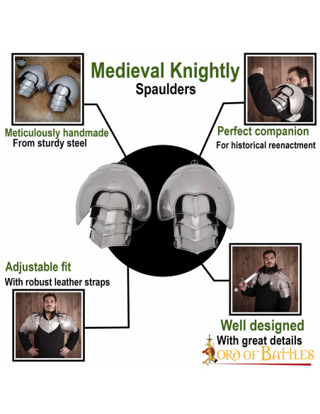 Épaulières fantaisie finition polie...