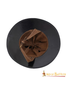 Casque médiéval bouilloire avec doublure en cuir véritable. 2