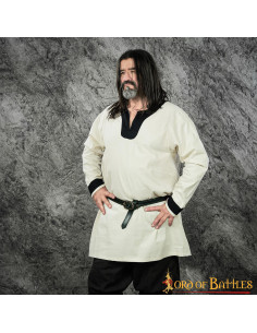 Tunique Viking blanc-noir modèle Sigurd 2