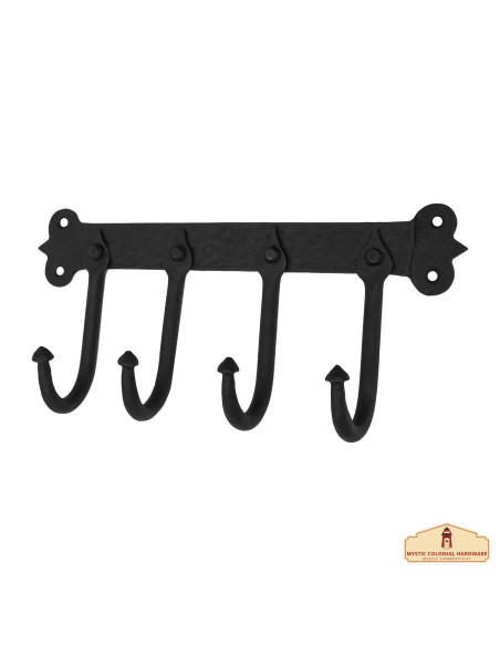 Porte-manteau mural rustique en fonte...