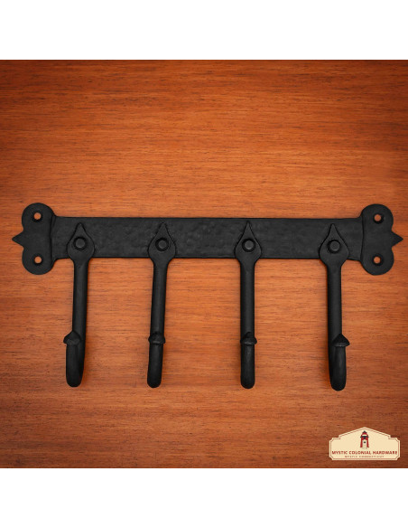 Porte-manteau mural rustique en fonte...