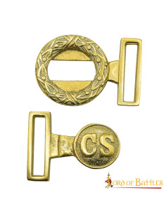 Boucle en laiton de la guerre civile des officiers... 2