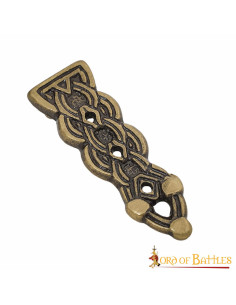 Embout de ceinture celtique en laiton antique