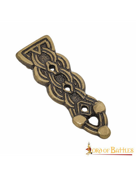 Embout de ceinture celtique en laiton...