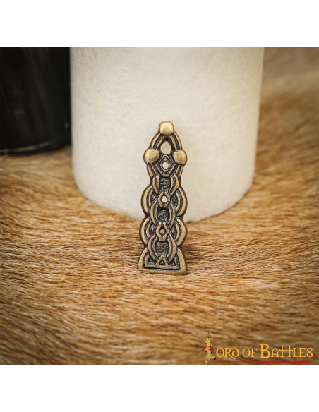 Embout de ceinture celtique en laiton...