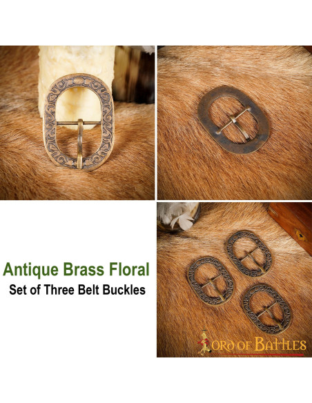 Pack de 3 boucles à motif floral en...