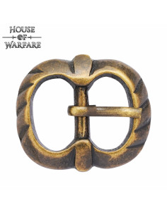 Petite boucle en laiton vieilli (3,1 x 2,7 cm.)