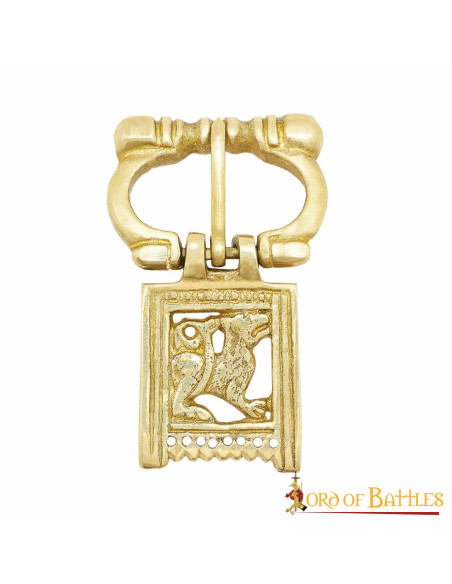 Boucle loup médiévale en laiton (6,2...