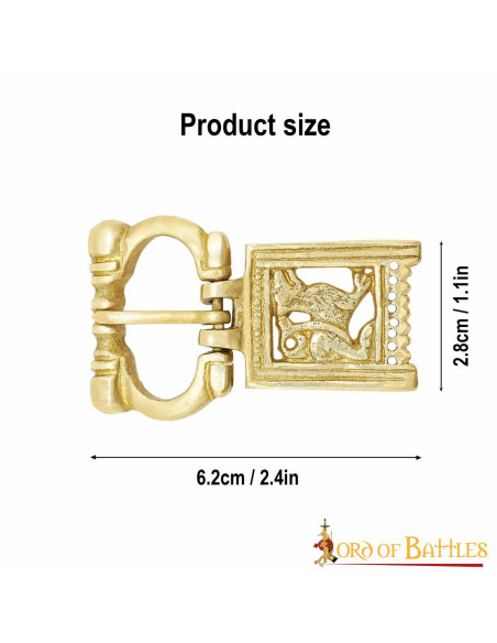 Boucle loup médiévale en laiton (6,2...
