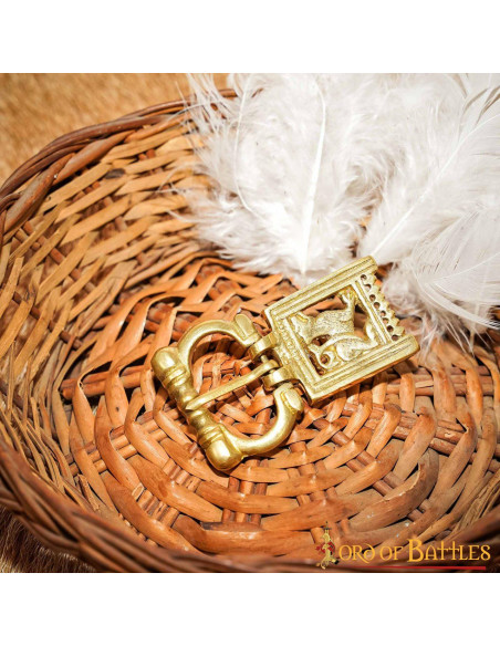 Boucle loup médiévale en laiton (6,2...