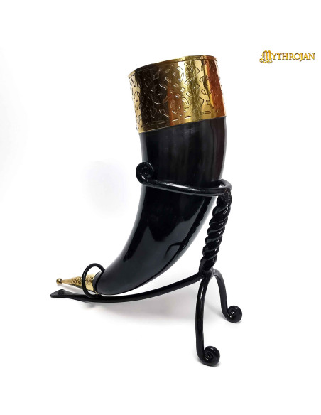 Support en fer pour cor médiéval (250...