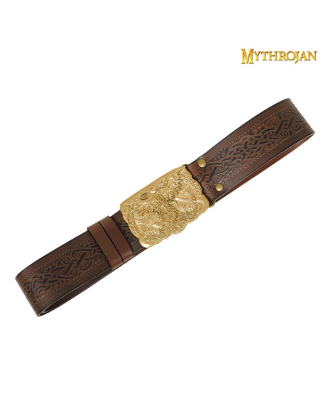 Ceinture viking avec boucle en laiton...