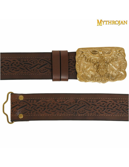 Ceinture viking avec boucle en laiton...