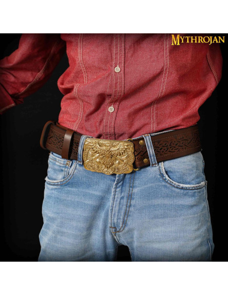 Ceinture viking avec boucle en laiton...
