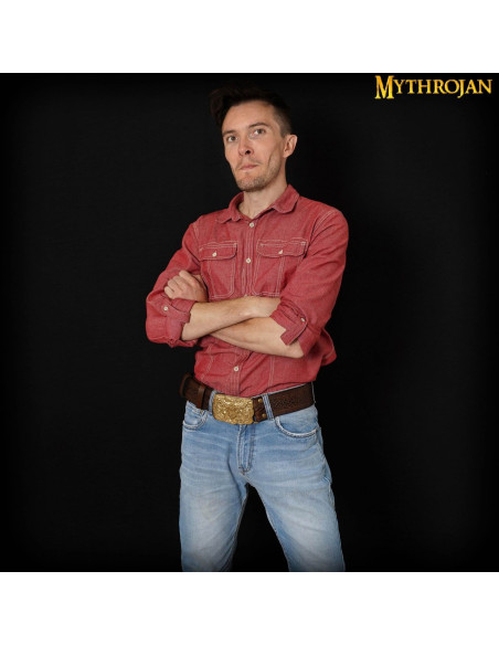 Ceinture viking avec boucle en laiton...