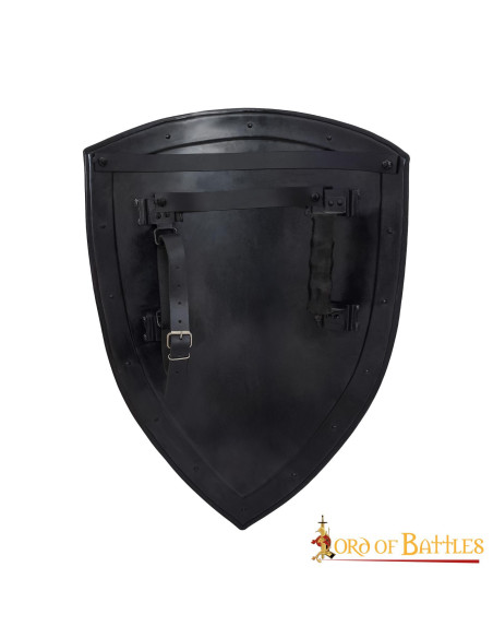 Bouclier noir lisse à peindre (60,9 cm.)