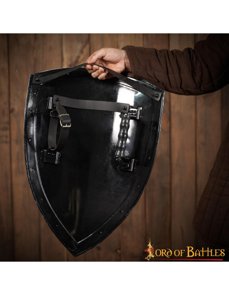 Bouclier noir lisse à peindre (60,9 cm.)