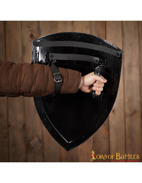 Bouclier noir lisse à peindre (60,9 cm.)