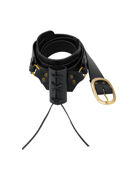 Baldric médiéval en cuir avec...