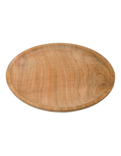 Assiette médiévale en bois (diamètre 23 cm)